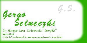 gergo selmeczki business card